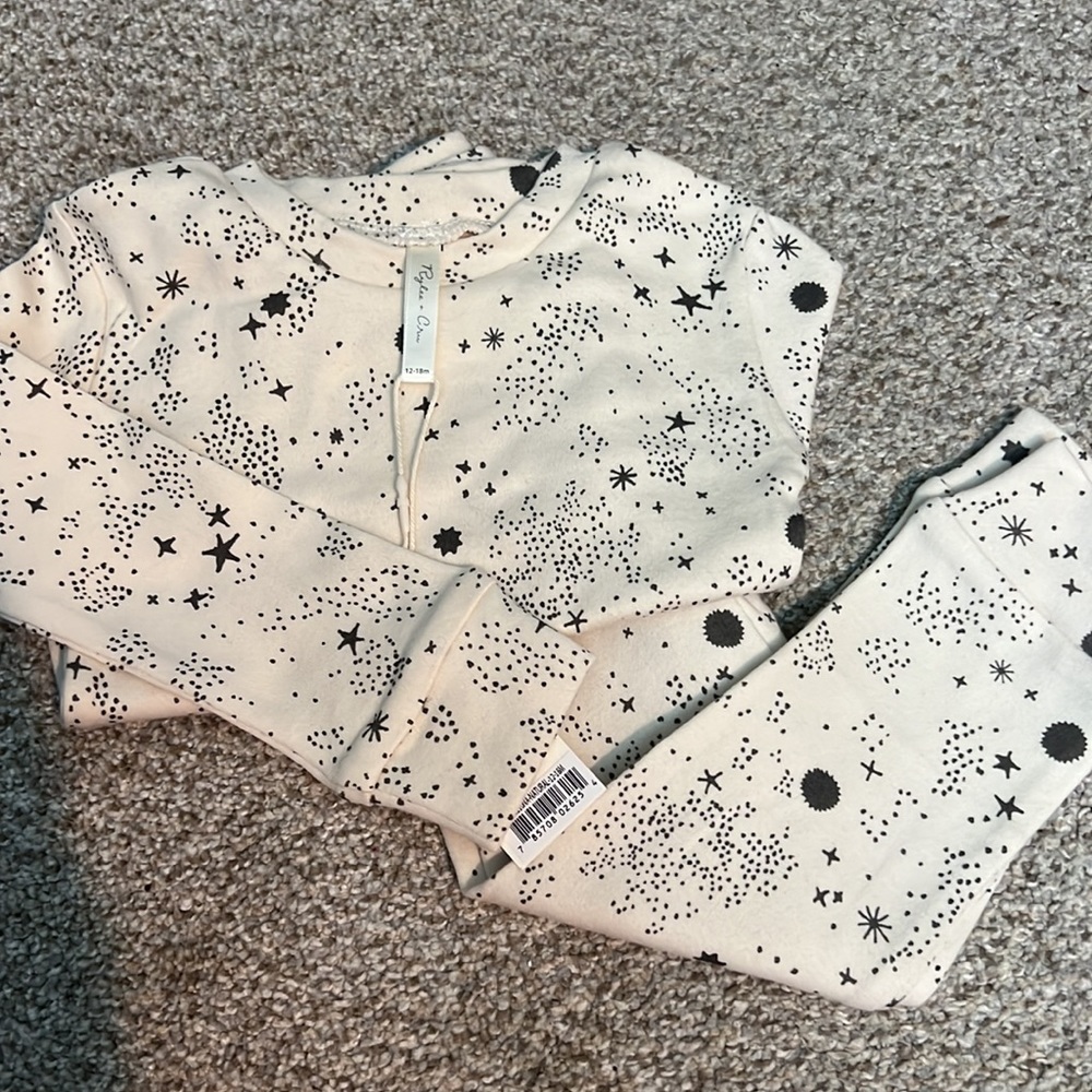 NWT Rylee & Cru Natural Celestial Star Long Pajamas - Picture 3 of 3